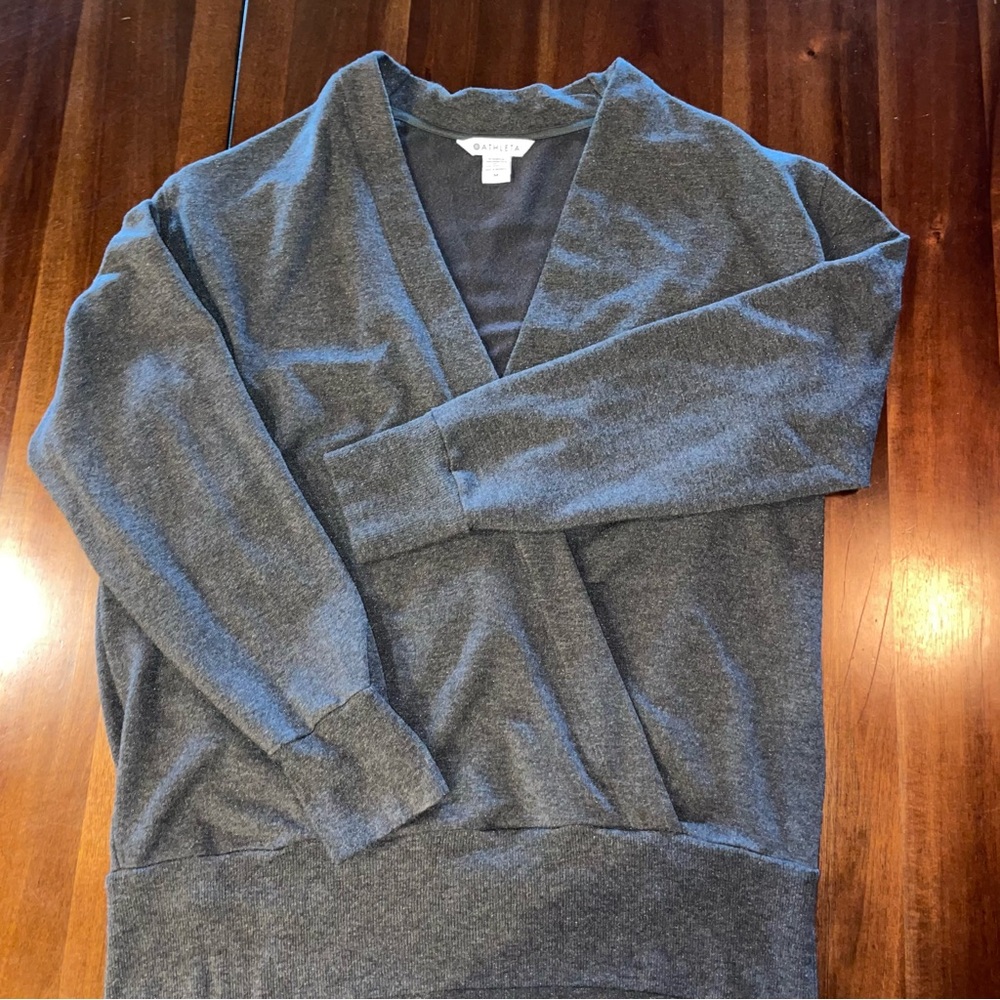 Athleta Purana V Neck Wrap Sweatshirt!